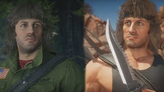Rambo Vs Rambo | All Intro/Interaction Dialogues - Mortal Kombat 11