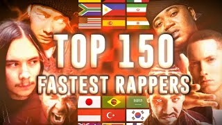 [2023] Top 150 Fastest Rappers in the World | Most Accurate