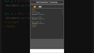 Math Expression 7 Javascript.