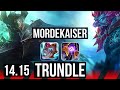 MORDEKAISER vs TRUNDLE (TOP) | 65% winrate, 5/1/3 | EUW Master | 14.15