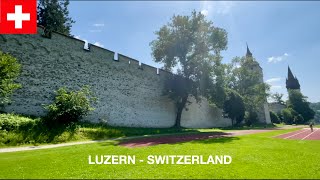 Lucerne Musegg Medieval City Walls \u0026 Towers in Switzerland [4K HDR]