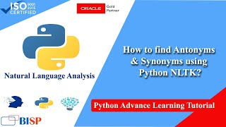 Python NLTK Synonyms and Antonyms | Python Text Mining | Python Natural Language Processing