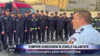 POMPIERI HUNEDORENI ÎN ZONELE CALAMITATE