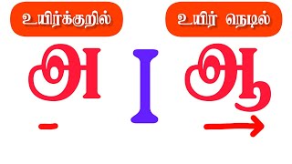 உயிர் எழுத்துக்கள் | உயிர் குறில் | உயிர் நெடில் எழுத்துக்கள் | Uyir Kuril Uyir Nedil Ezhuthukkal