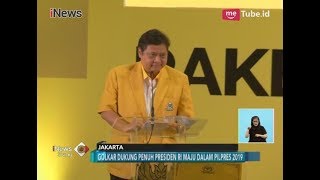 Gelar Rakernas di Senayan, Golkar Dukung Penuh Jokowi Maju di Pilpres 2019 - iNews Siang 23/02