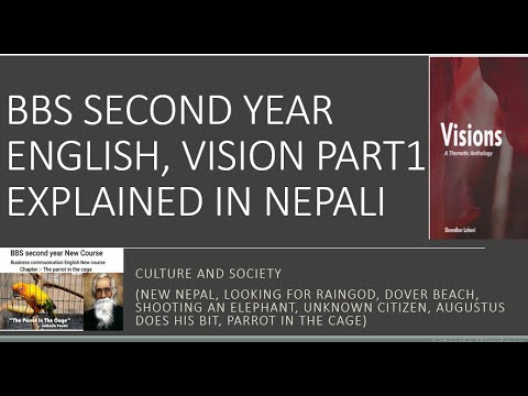 BBS SECOND YEAR/ ENGLISH/VISIONS/MAIN IDEA/PART 1 - YouTube