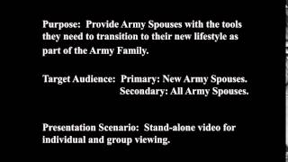 New Spouse Army Orientation Video 3