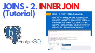 JOINS - 2. INNER JOIN in PostgreSQL | Tutorial #ezettutorial #postgresql