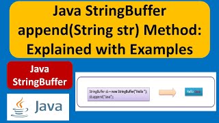 Java StringBuffer append(String str) Method: Explained with Examples | Java Tutorial