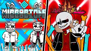 MirrorTale Sans Fight Phase1~2 \u0026 UnderFell Sans Fight