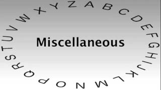 Spelling Bee Words and Definitions — Miscellaneous