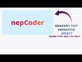 Gradient Text Animation Effect Using HTML and CSS Only