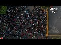 drone images of salvadoran migrants at guatemala mexico border