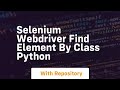 selenium webdriver find element by class python