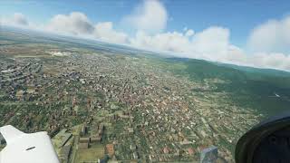 Flying over Baia Mare LRBM in Microsoft Flight Simulator 2020 track ir