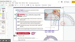Using a Digital Protractor to Draw Angles