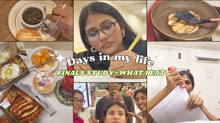 DAYS IN MY LIFE: Finals Study vlog+What I eat in a week+vacation with friends