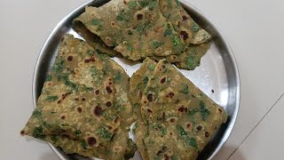 पालकाचे पराठे 😋 सिंपल रेसिपी # palak parathe 😋