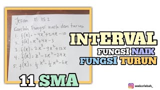 INTERVAL FUNGSI NAIK DAN FUNGSI TURUN‼️