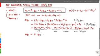 The Augmented Dickey-Fuller (ADF) Unit Root Test in an AR(p) Model