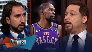 Kevin Durant's numbers are somewhat empty calories at this point | NBA | FIRST THINGS FIRST