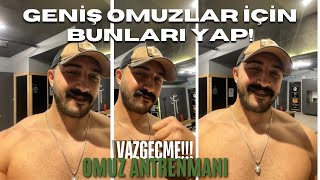 OMUZ ANTRENMANI-Omuzların büyümüyorsa bunları dene!  #shoulderworkout #fitness #gym #newvideo