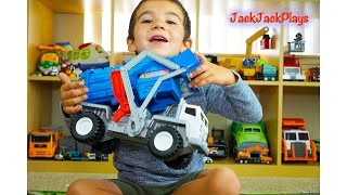 Matchbox Garbage Truck Surprise Toy UNBOXING! | LEGO Recycling Pretend Play | JackJackPlays