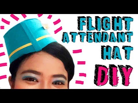 DIY Flight Attendant Hat || Cara Membuat Topi Pramugari DIY Flight Attendant Hat || Cara Membuat Topi Pramugari