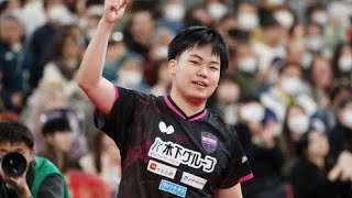 【卓球】17歳松島輝空が金星！張本智和を４－１撃破　篠塚大登との決勝「リベンジの舞台来た」