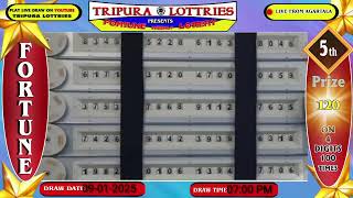 Tripura Fortune Lottery Live Evening draw On 09-01-2025 At 07:00 PM Live From Agartala.