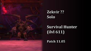 WoW: TWW – Zekvir ?? solo (Survival Hunter; 11.05)