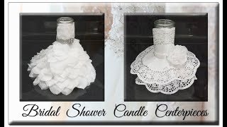 Dollar Tree Bridal Shower 👰💍Candle Centerpieces
