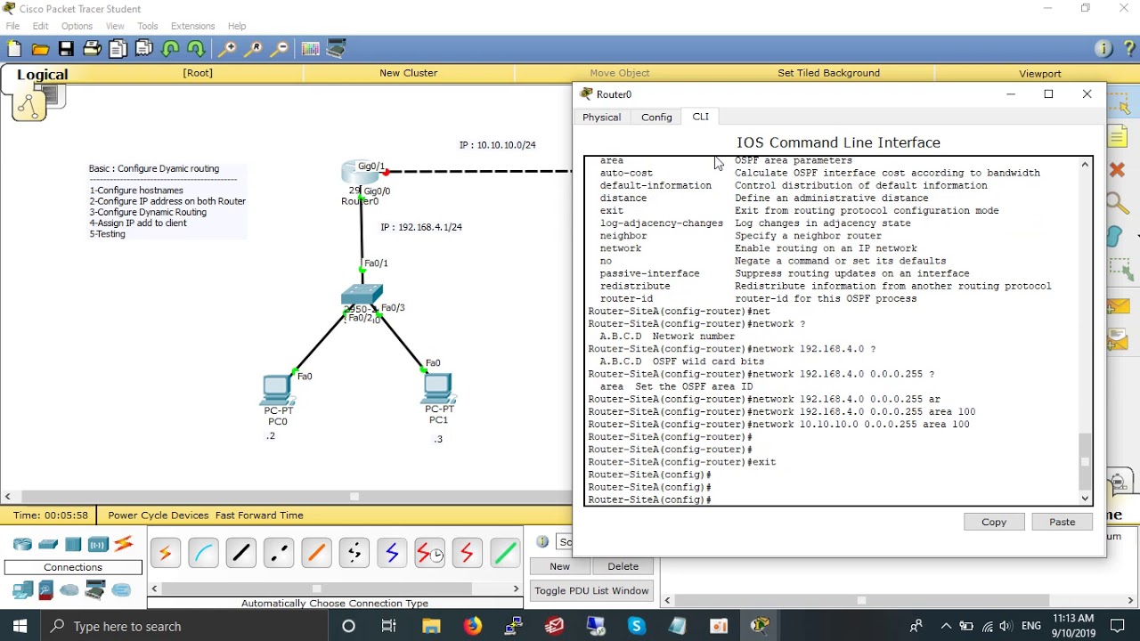 Cisco Configure Dynamic Routing OSPF - YouTube