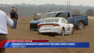 Evansville residents arrested after high-speed chase