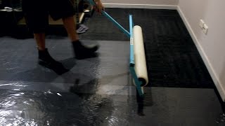 Stick n Protect Carpet & Floor plastic film dispenser installation