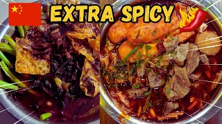 China's most popular extra spicy cheap eats with a funky, dirty sock-like taste.🤤