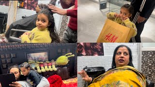 Arnaaz’s First Salon Experience🤗 Pampering Time😇Guri Aur Kirat Lyi Kiti Shopping🛍️Mummy di PeTti😎