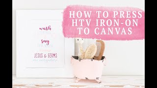 How To Put Iron-On HTV On Canvas With Mini EasyPress!