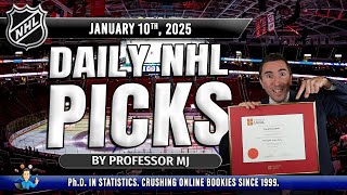 NHL PICKS TODAY | 3-0 LAST NIGHT: MORE PICKS FOR TONIGHT! (January 10th) #nhlpicks