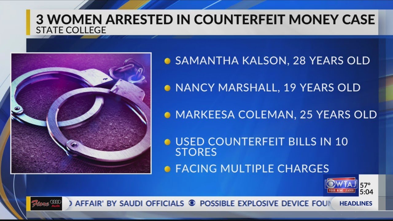 Three Women Arrested In Counterfeit Money Case - YouTube