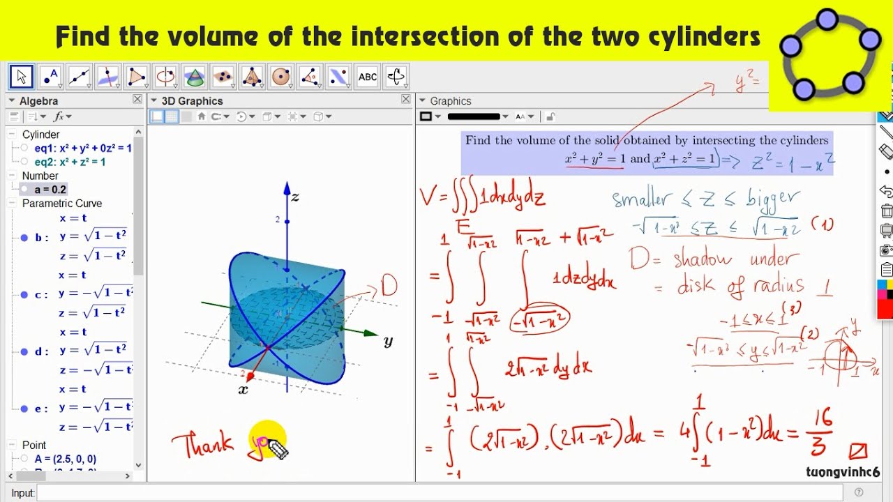 Find The Volume Of The Intersection Of The Two Cylinders Via Triple