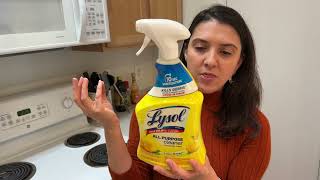 Clean My Kitchen with Me: Lysol All Purpose Cleaner - Does it Work?