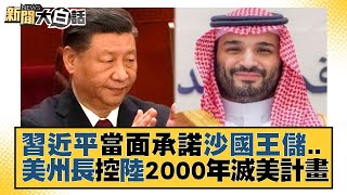 習近平當面承諾沙國王儲.. 美州長控陸2000年滅美計畫 新聞大白話@tvbstalk 20230316