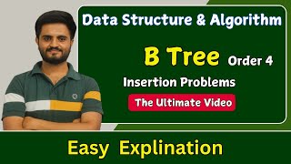 B tree (Insertion) Order 4 |Data structures & Algorithms | All Universities