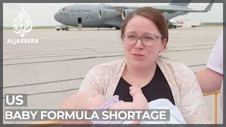 US military aircraft flies in 32 tonnes of baby formula