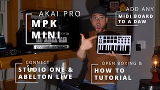 SET UP MIDI KEYBOARDS on your DAW (Akai Professional MPK Mini MKII tutorial and open boxing) EASY