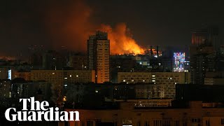 Explosions and gunfire across Kyiv during Russian night assault