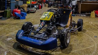 Shifter go kart at snowy track