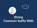 string common suffix with in java