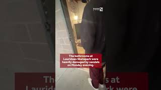Video shows vandal destroying Des Moines skatepark bathroom
